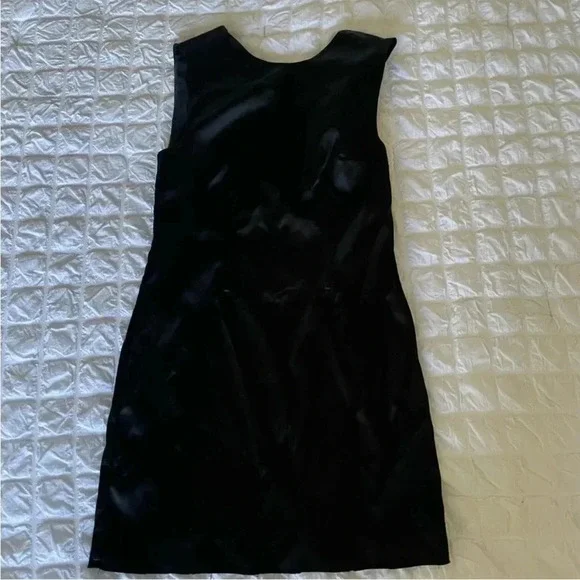 Revolve Lacademie Ames black satin mini dress